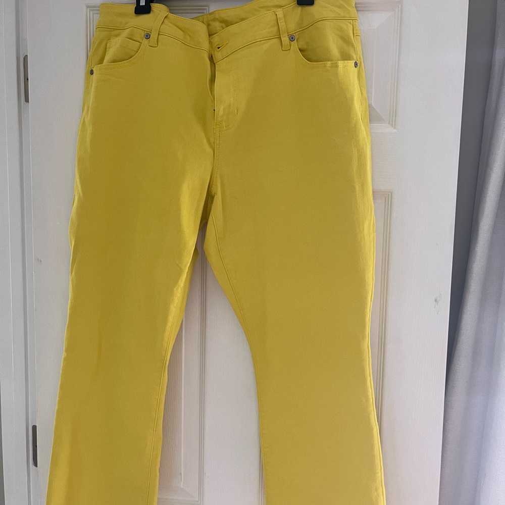 CAbi Sunny Yellow Denim Trousers